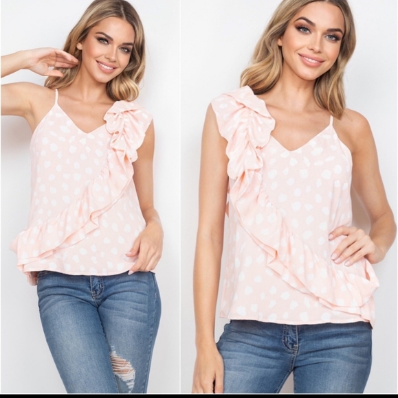 1 left Sm. Pink with ruffles top. - Picture 2 of 5
